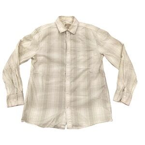 Sonoma green checkered long sleeve button down shirt | mens M | business casual